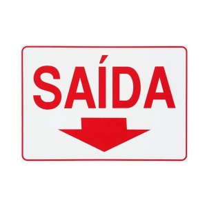 Placa Sinalizadora Saída ACESSO