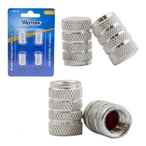 Tampa Válvula de Pneu Prata WESTERN