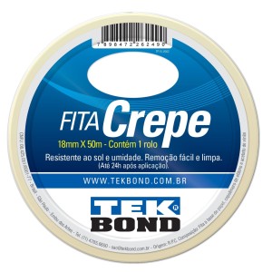 Fita Crepe 18MMX50M C/5 TEK BOND