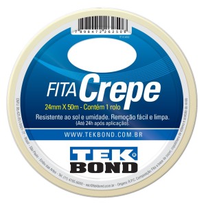 Fita Crepe 24MMX50M C/5 TEK BOND