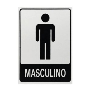 Placa Sinalizadora Banheiro Masculino ACESSO
