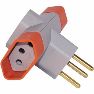 Pino Adaptador 3 Saídas 2P+T Cinza LUSTER