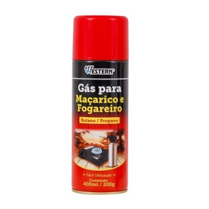 Gás Fogareiro C/Adaptador 400ML WESTERN