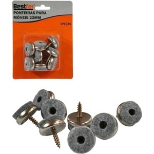 Ponteira P/Movéis Feltro 22MM C/8 BESTFER