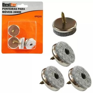 Ponteira P/Movéis Feltro 28MM C/4 BESTFER
