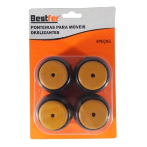 Ponteira P/Movéis Borracha Deslizante 25MM C/4 BESTFER