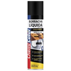 Borracha Líquida Preta 400ML/240G CHEMICOLOR