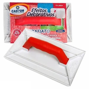 Desempenadeira Grafiato Branca 15X26 CASTOR