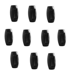 Interruptor Pera Meio de Cordão Preto C/10 FC CABOS