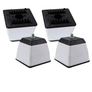 Pé Geladeira/Fogão Quadrado Branco C/4 PRATIC