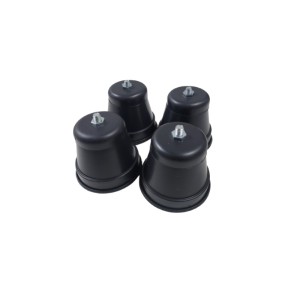 Pé Geladeira/Fogão Redondo Preto C/4 PRATIC