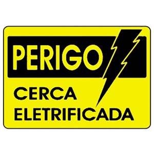 Placa Sinalizadora Perigo Cerca Eletrifica PACIFIC