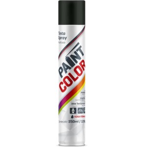 Tinta Spray Preto Brilhante 250ML PAINT COLOR