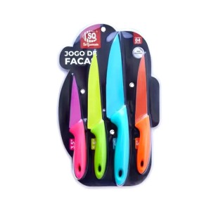 Kit Facas Coloridas C/4 SAFARI