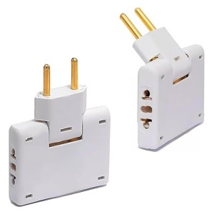 Pino Adaptador Dobrável Branco VOLTIM