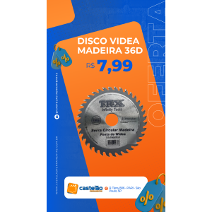 Disco de Videa Madeira 36D TRX