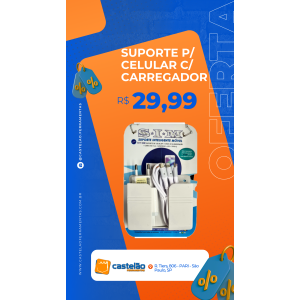 Suporte P/Celular C/Carregador 3 EM 1 SIM