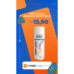 Tinta Spray Branco Fosco 350ML TEK BOND