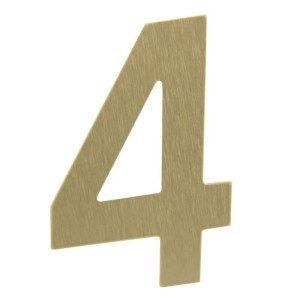 Número ACM ''4'' Ouro Escovado 13CM NUMERAL