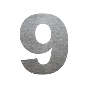 Número ACM ''9'' Aço Escovado 6CM NUMERAL