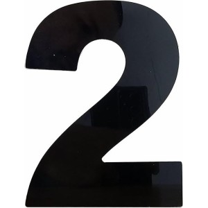 Número ACM ''2'' Preto 125MM NUMERAL