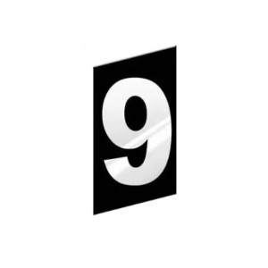 Número ACM ''9'' Prático Refletivo 125MM NUMERAL