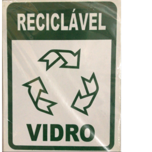 Placa Sinalizadora Reciclável Vidro JAIME