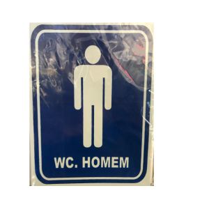 Placa Sinalizadora W.C HOMEM JAIME