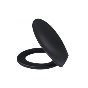 Assento Sanitário Preto SOFT METASUL