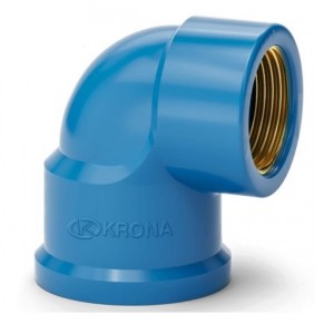 Joelho Liso e Roscável Azul 25X3/4 KRONA