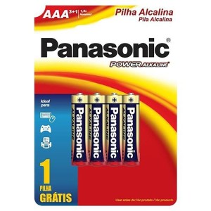 Pilha Alcalina AAA C/4 PANASONIC