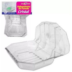 Saboneteira C/Ventosa Cristal MAXXIMO