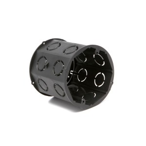 Caixa de Luz Laje Redonda Alta Preta MONDIALE