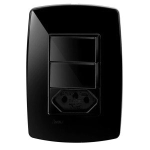 Interruptor Duplo e Tomada 20A Pérola RADIAL